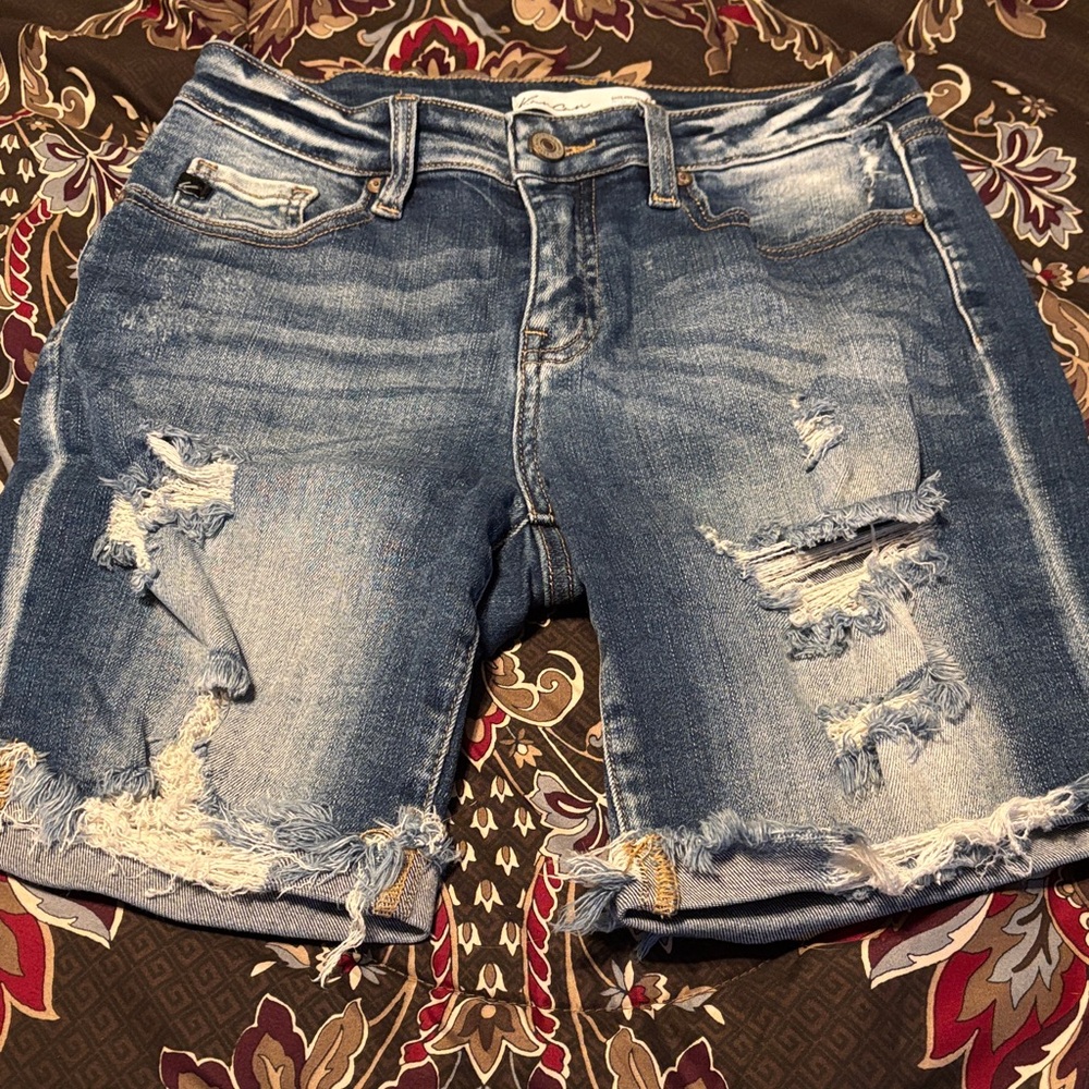 Distressed Denim Women Shorts